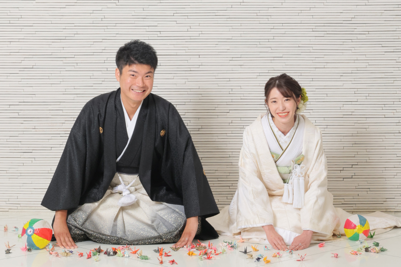 定番、正座ポーズ