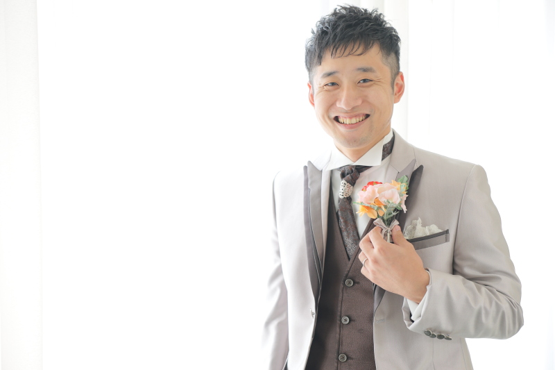 お婿様の笑顔もピカイチ!
