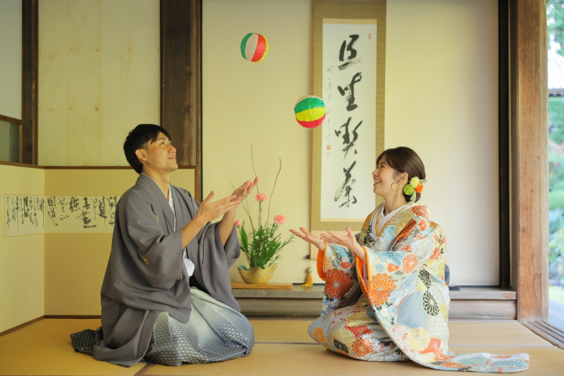 正座&times;紙風船