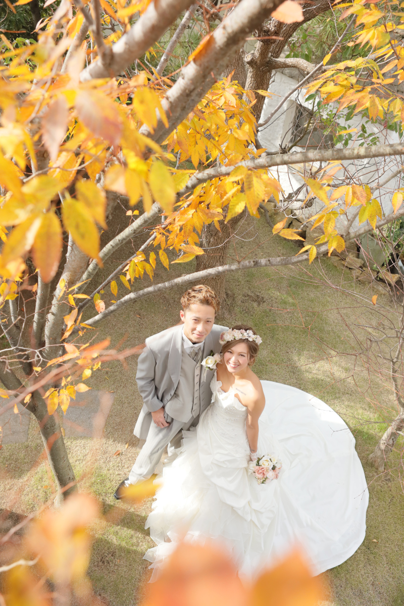 ガーデンで季節感あふれる撮影