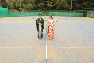 二人が出会った思い出の場所でね♡
