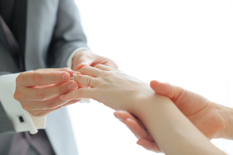 指輪の交換