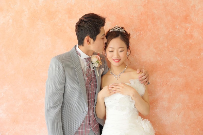お婿様からチュッ!