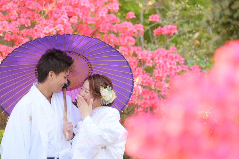 花たちの祝福に包まれて