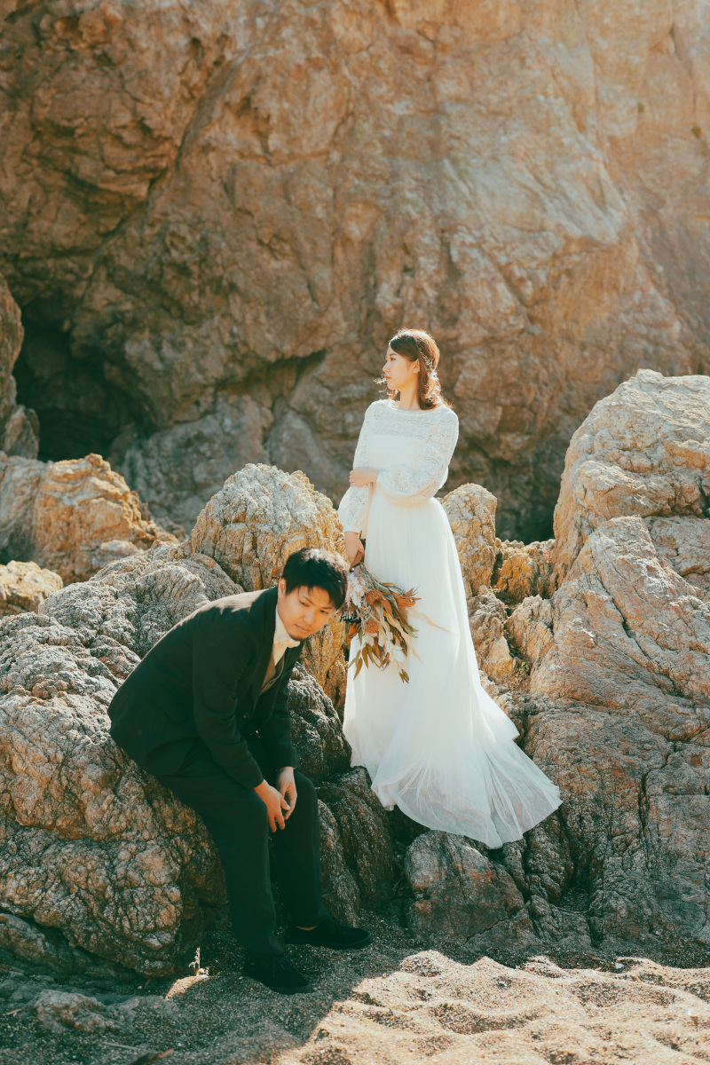 愛知県渥美半島「日出の石門」でのロケスタート