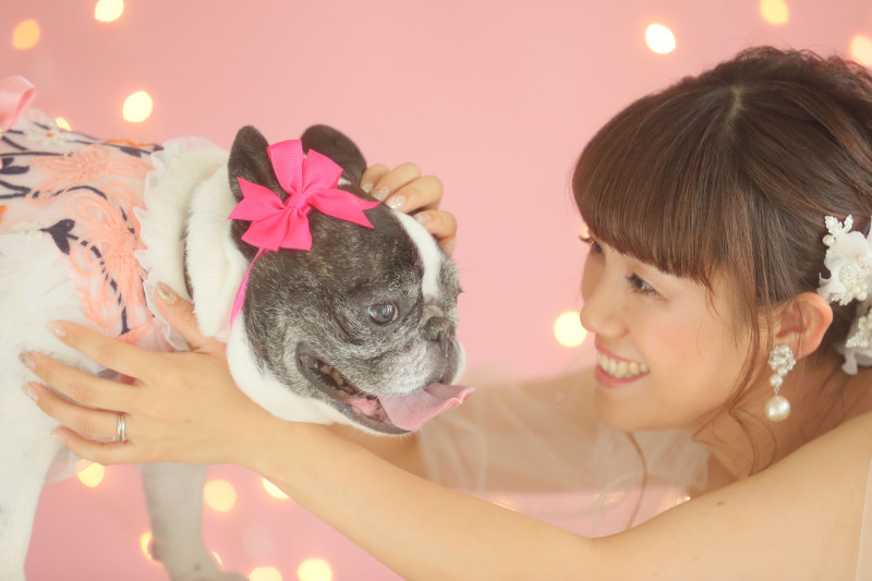 洋装スタジオ【データ1カット付き!即日渡し!愛犬愛猫と一緒にフォトウエディング】