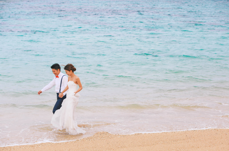 ドレスのまま海にダイブ!「トラッシュザドレス」プラン 撮影全データ(100カット以上)お渡しします★