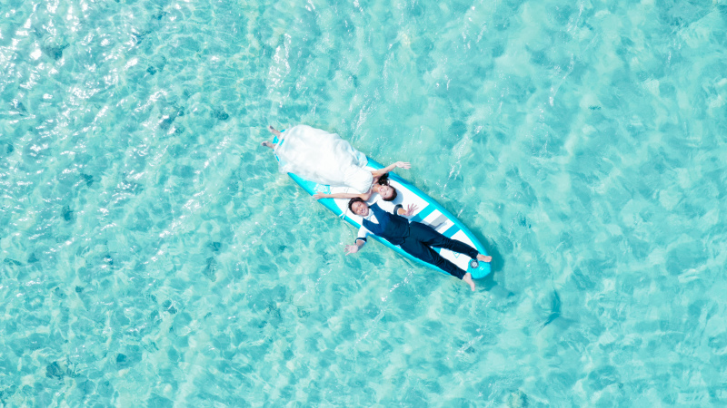 【SUP✕ドローン】沖縄ならではの組み合わせ！アクティブセットB《ビーチ+SUP+ドローン空撮》プラン☆
