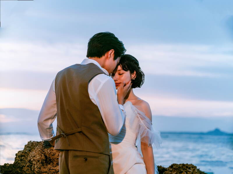 午後のビーチと夕日の両方を堪能☆ビーチフォト+サンセットプラン