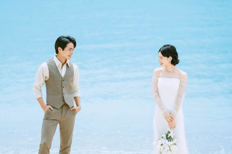 【海のチャペルプラン】ビーチフォトとリゾートチャペルのセットプランです