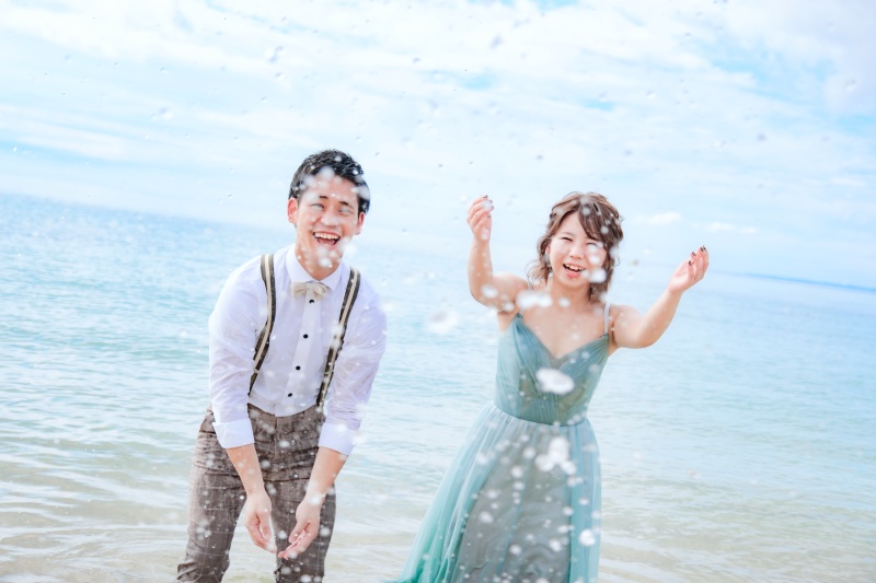 ドレスのまま海にダイブ!「トラッシュザドレス」プラン 撮影全データ(100カット以上)お渡しします★