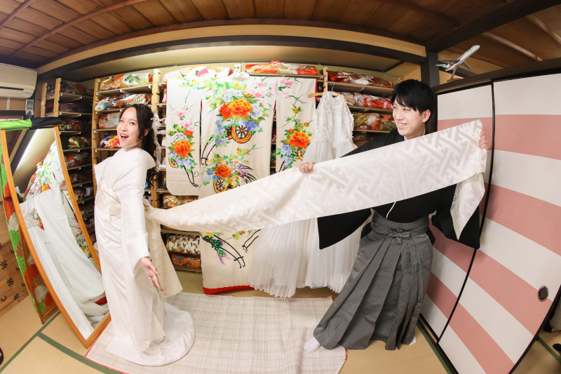 洛笑庵・帯引きの儀（笑） 時代劇ごっこ、全力です