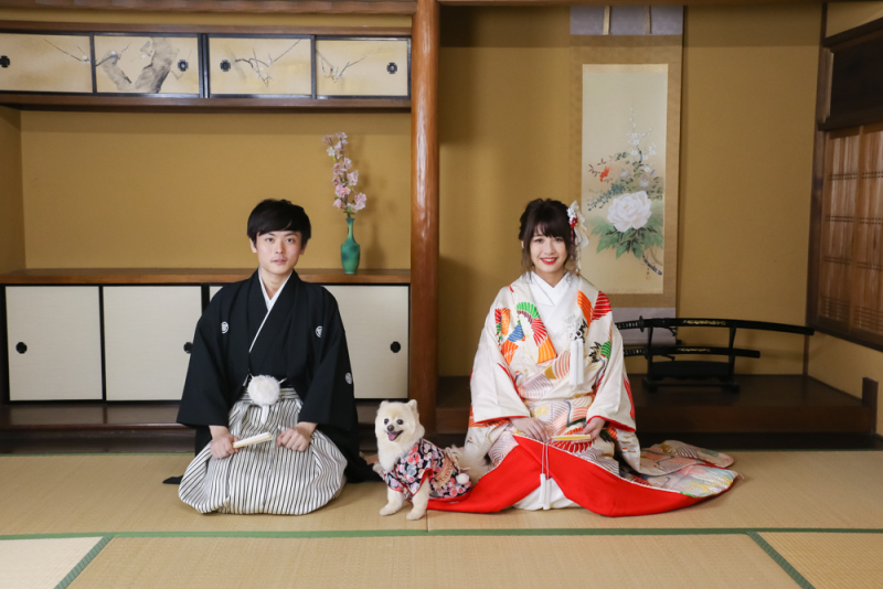 スマイルハンター名物／ペットと床の間での撮影！