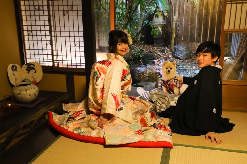 京町家でペットと撮影！