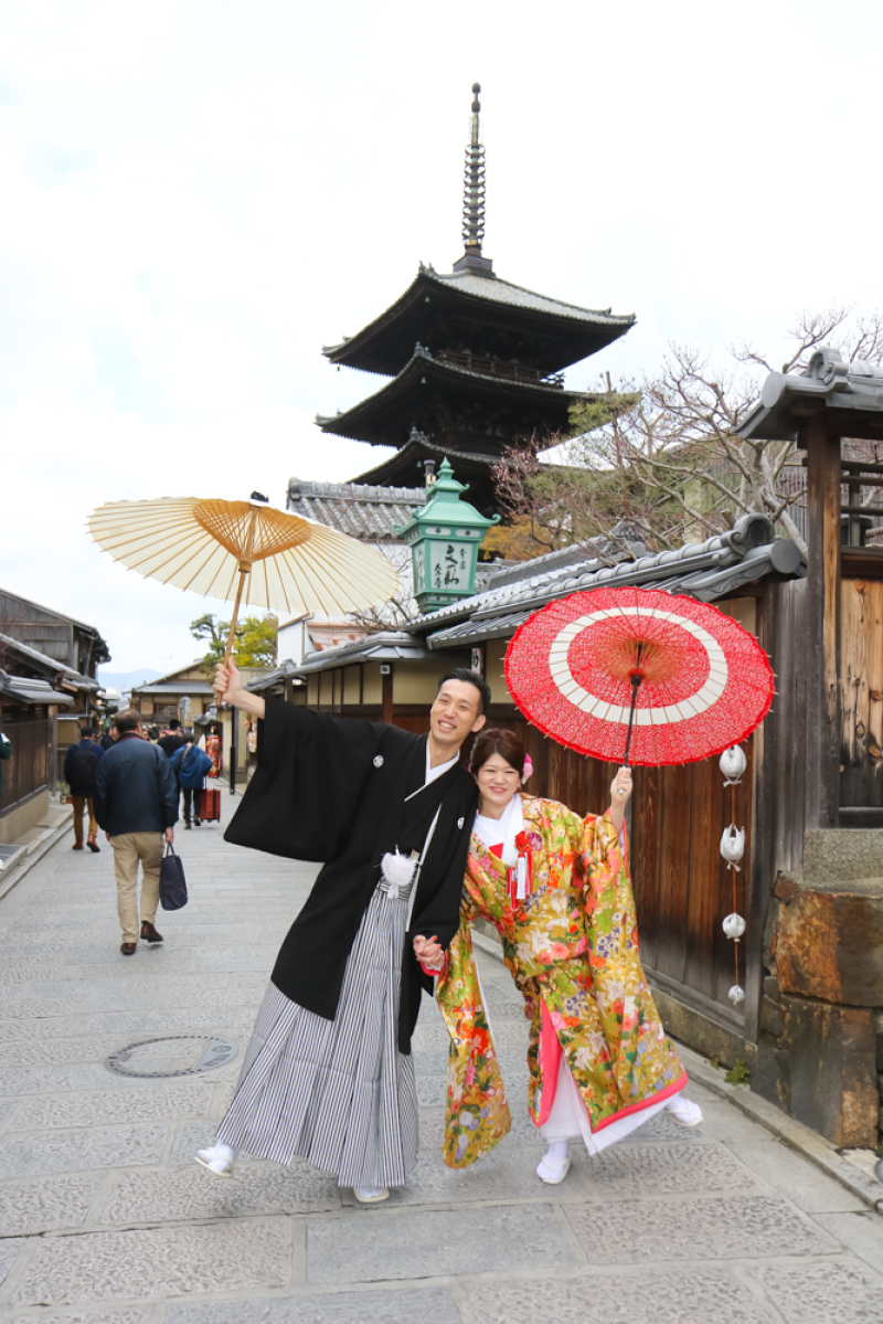 番傘で元気よく