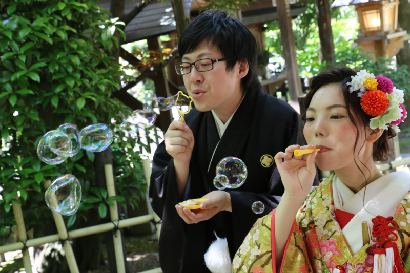 シャボン玉いっぱい