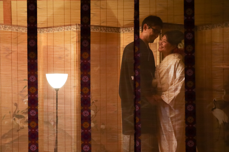 趣のある御簾の中で