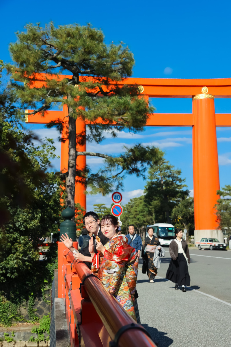 からの〜（笑）平安神宮の大鳥居