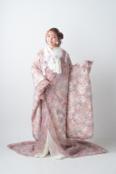 SerinaBridal レース打掛　Pink&times;Blue花柄