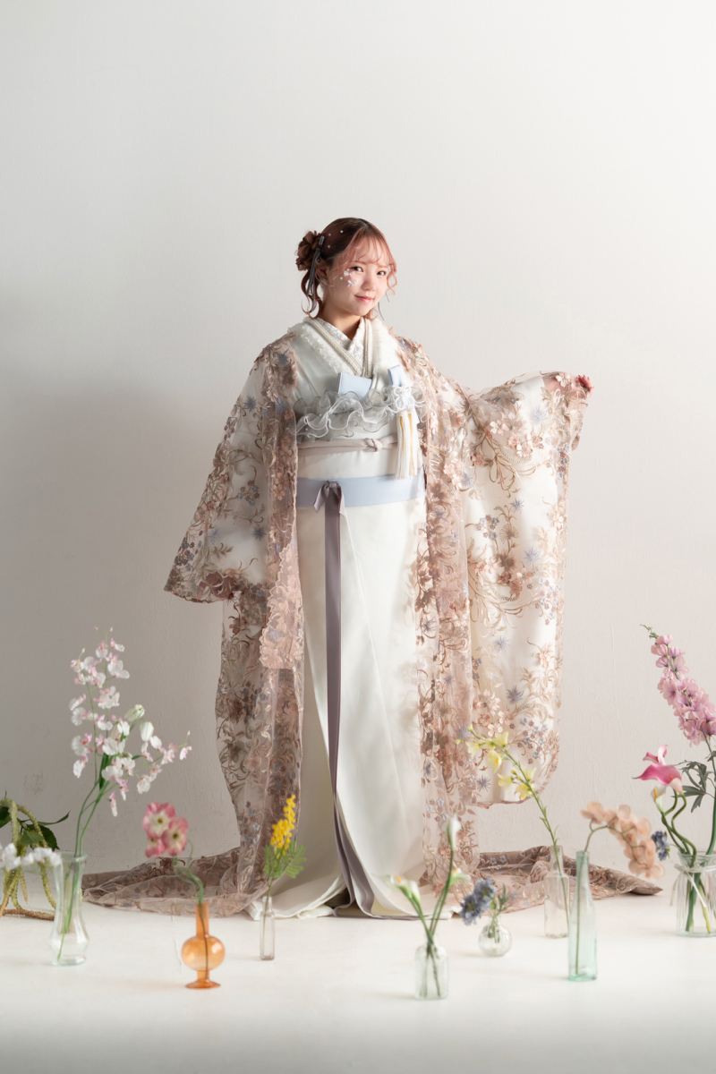 SerinaBridal レース打掛 Beige刺繍