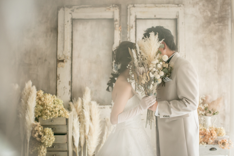 ドライフワラーのブーケで