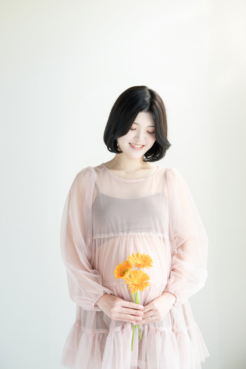 お花のマタニティフォト
