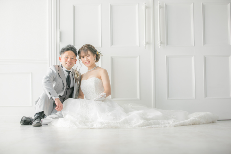 2着目はスタジオドレス撮影！