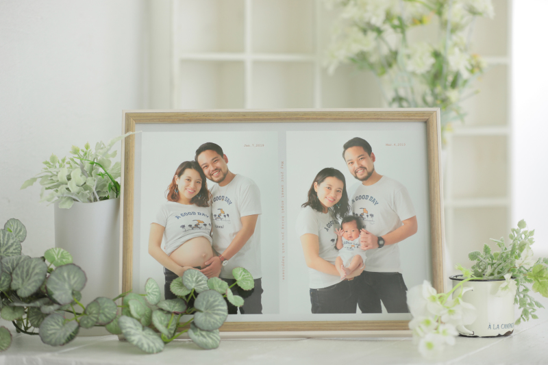 マタニティの思い出と出産後を一枚に！