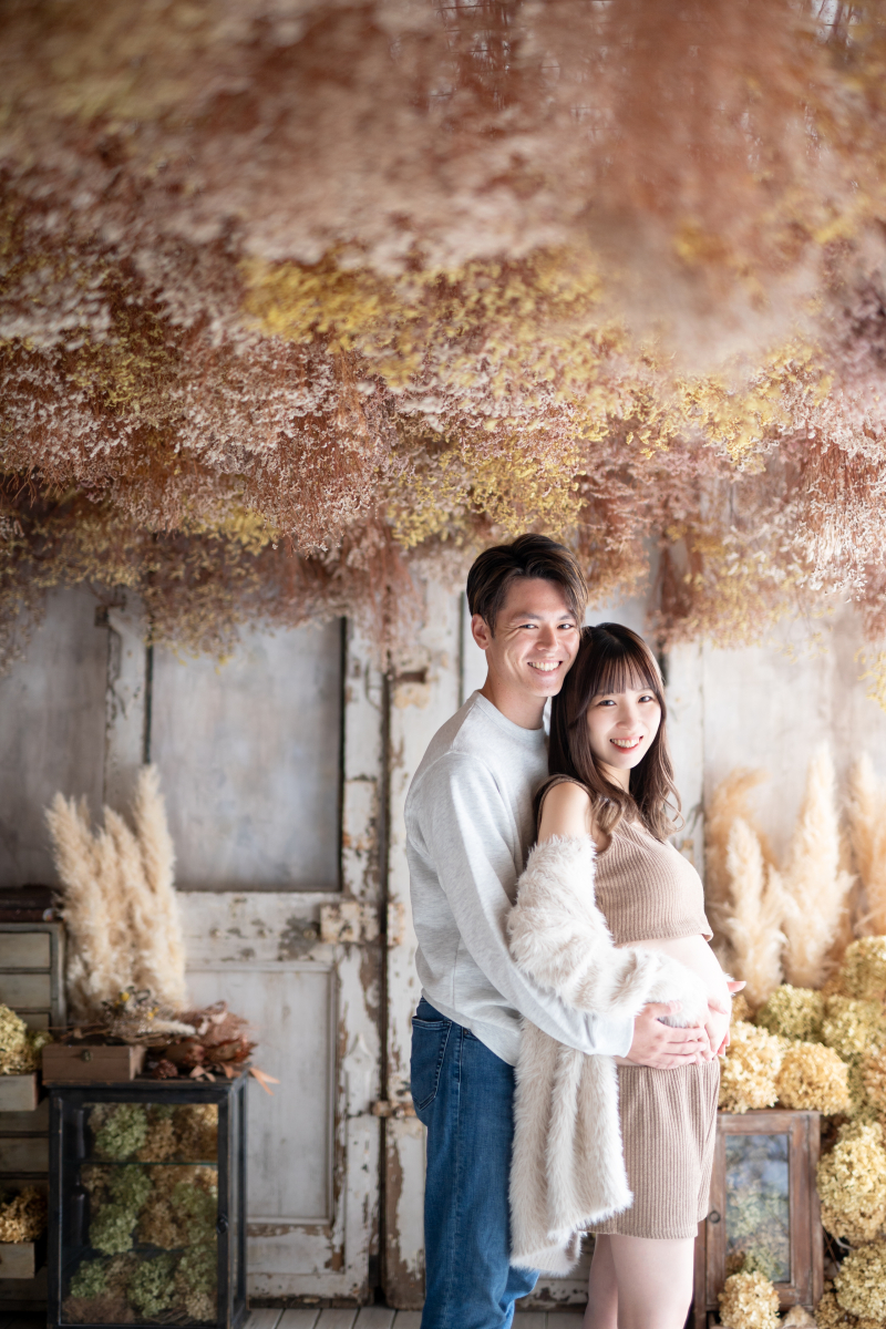 ドライフラワーたっぷりの空間