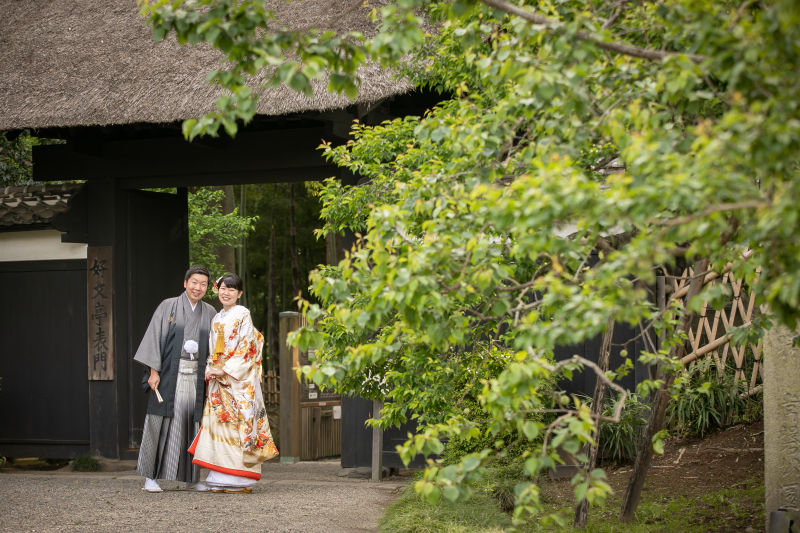 偕楽園で新緑ロケ