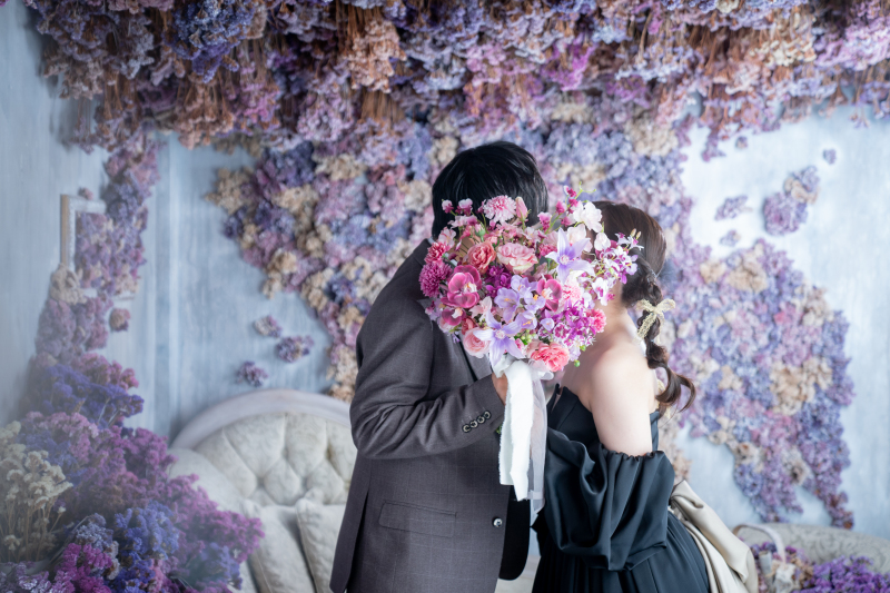 ブーケ越し