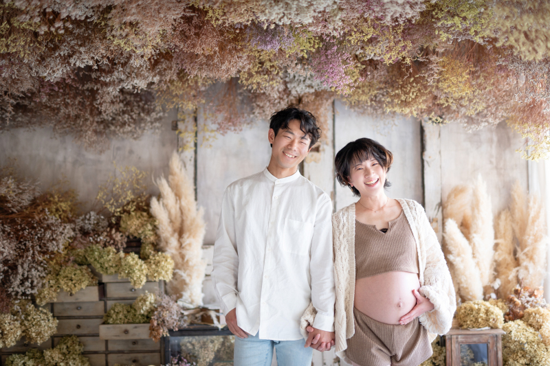 パパも一緒のマタニティフォト