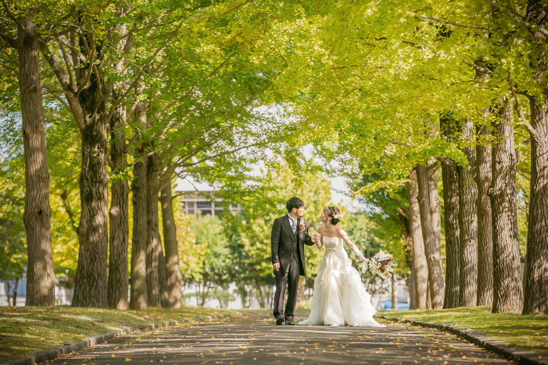 銀杏並木でルンルン気分！