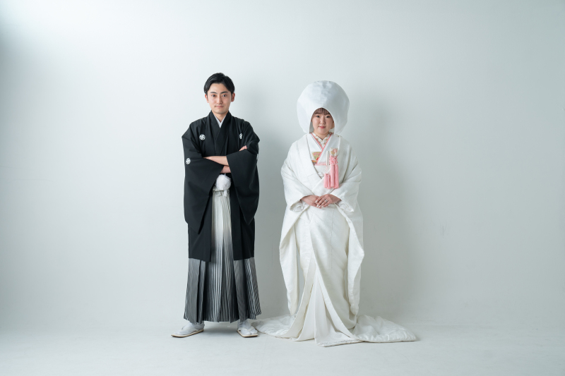 綿帽子をかぶって