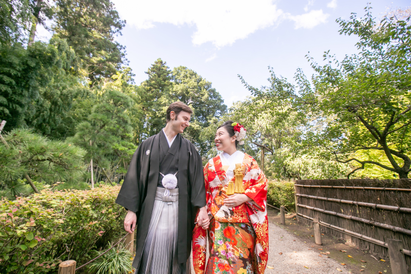 2日目！は色打掛で偕楽園ロケスタート！！