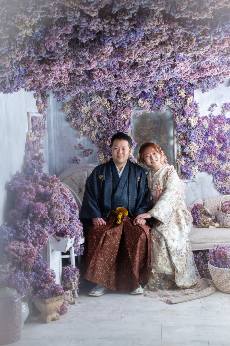 レース打掛&times;PURPLE FLOWER