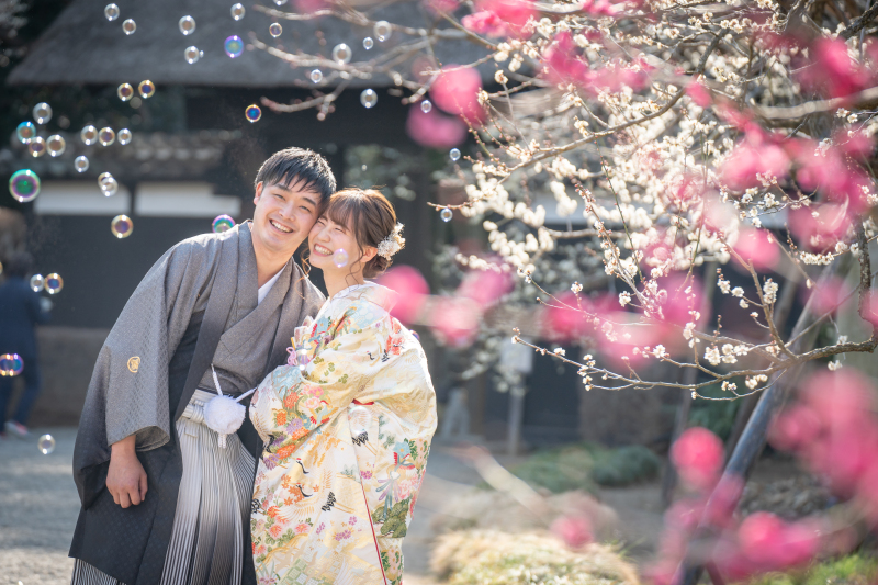 和装&times;偕楽園ロケ
