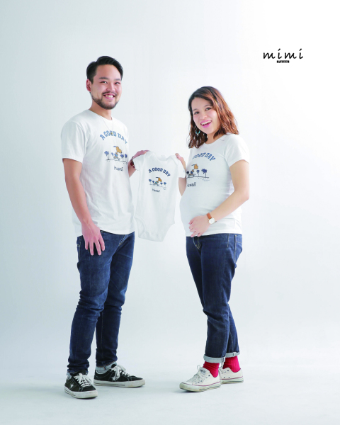 お腹の赤ちゃんと三人おそろい！