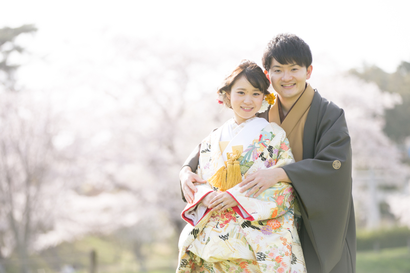桜ロケーションフォトウエディング