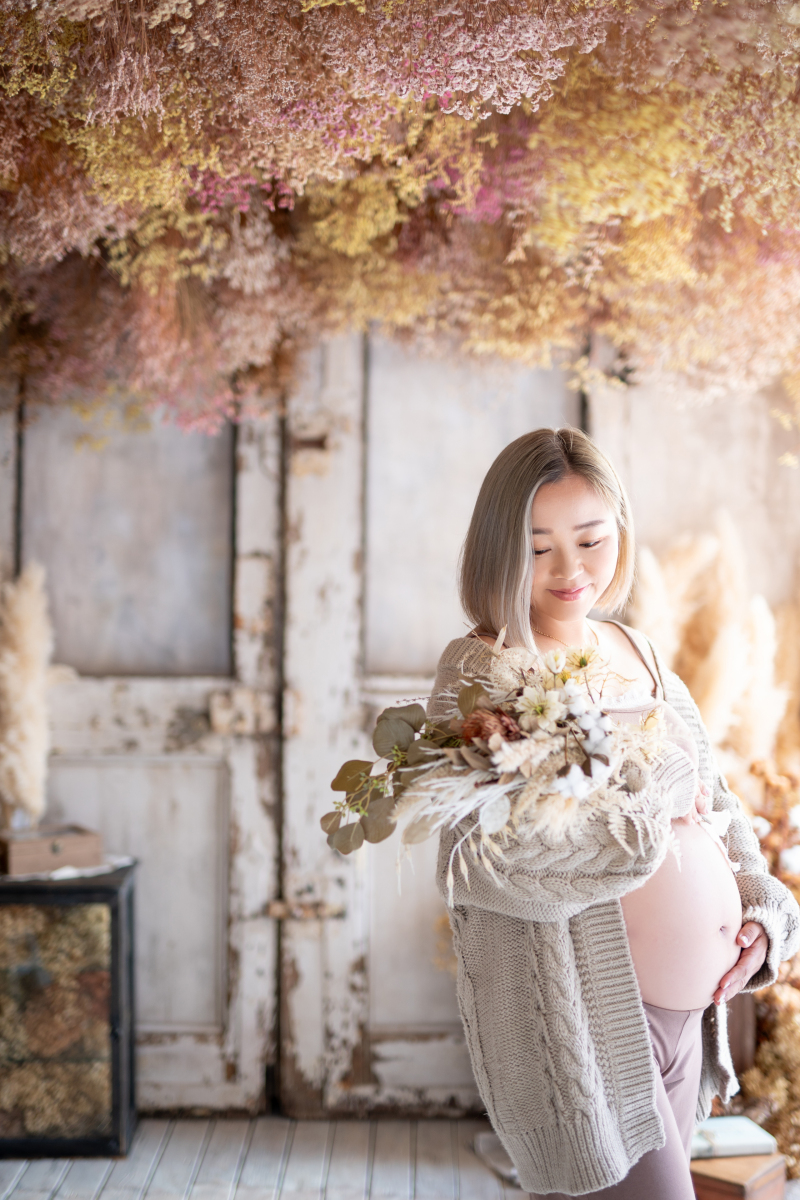 ドライフラワーたっぷりの空間