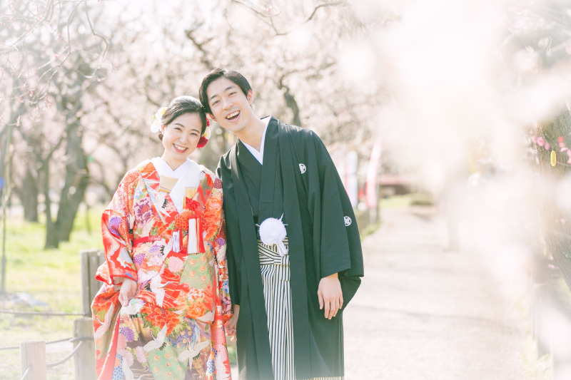 満開の桜並木の中で