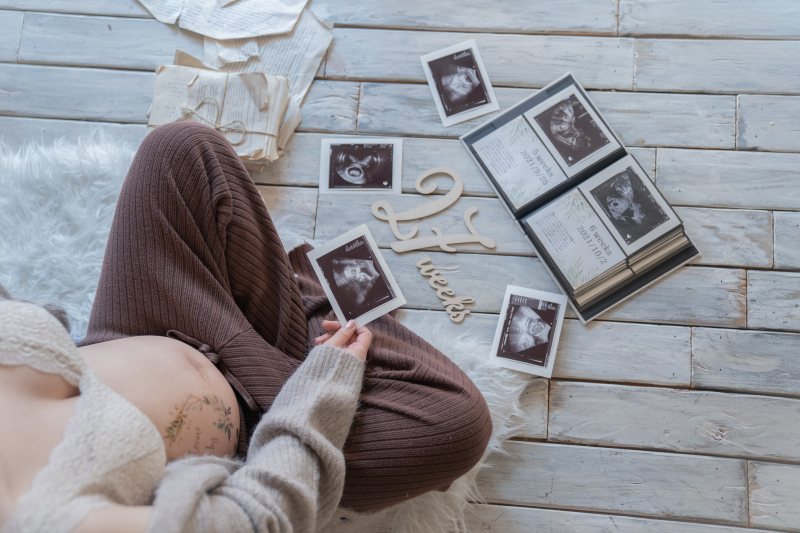 上からのお腹ショット