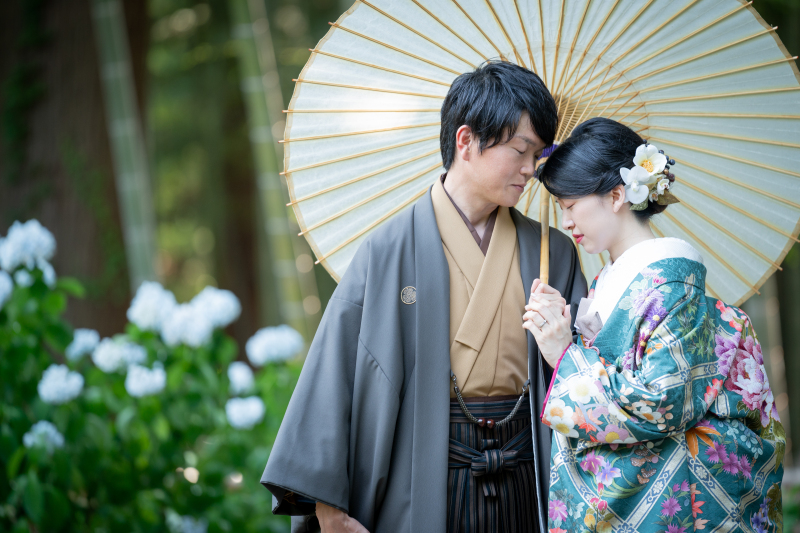 「紫陽花」もお二人を祝福✨