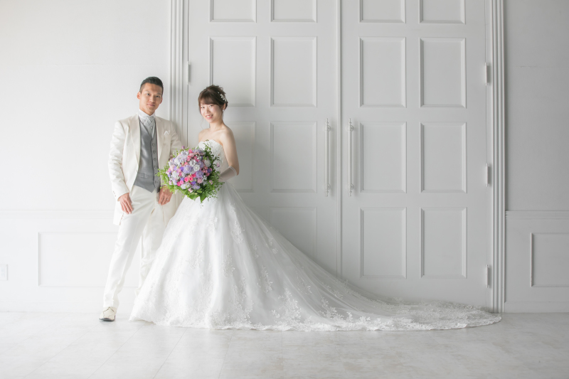 主役級のブーケとともに