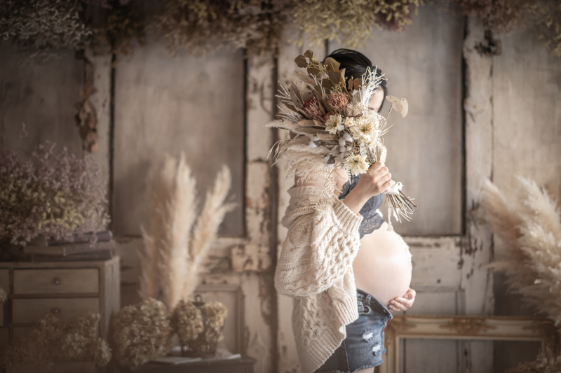 ドライフラワー&times;マタニティフォト