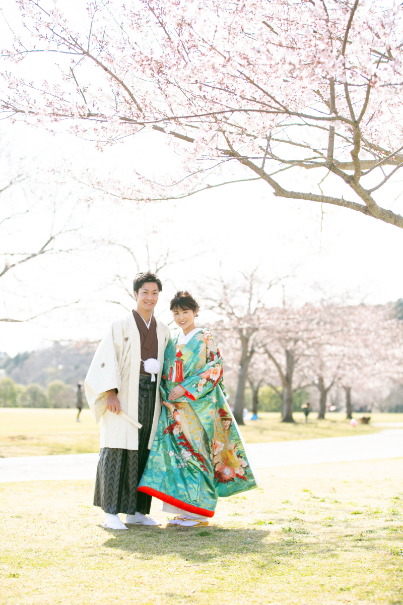 まずは桜の下でスタンダードに撮影