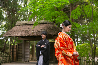 日本三大庭園、偕楽園で四季折々のロケーションフォト