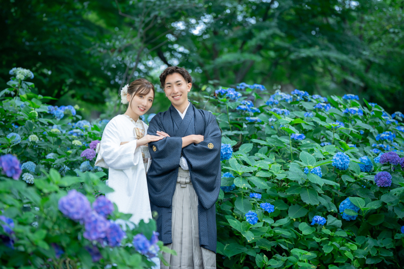 【期間限定！紫陽花ロケ】保和苑コース和装1着ロケプラン99,000円！全データ40カット付！