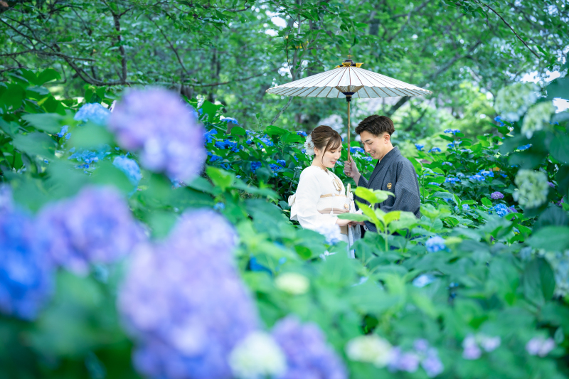 【期間限定！紫陽花ロケ】保和苑コース和装1着ロケプラン99,000円！全データ40カット付！