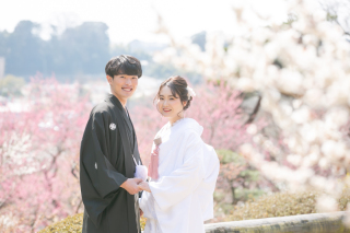 【春の偕楽園フォトウエディング】和装ロケ＋洋装スタジオプラン195,800円！全データ160カット付！